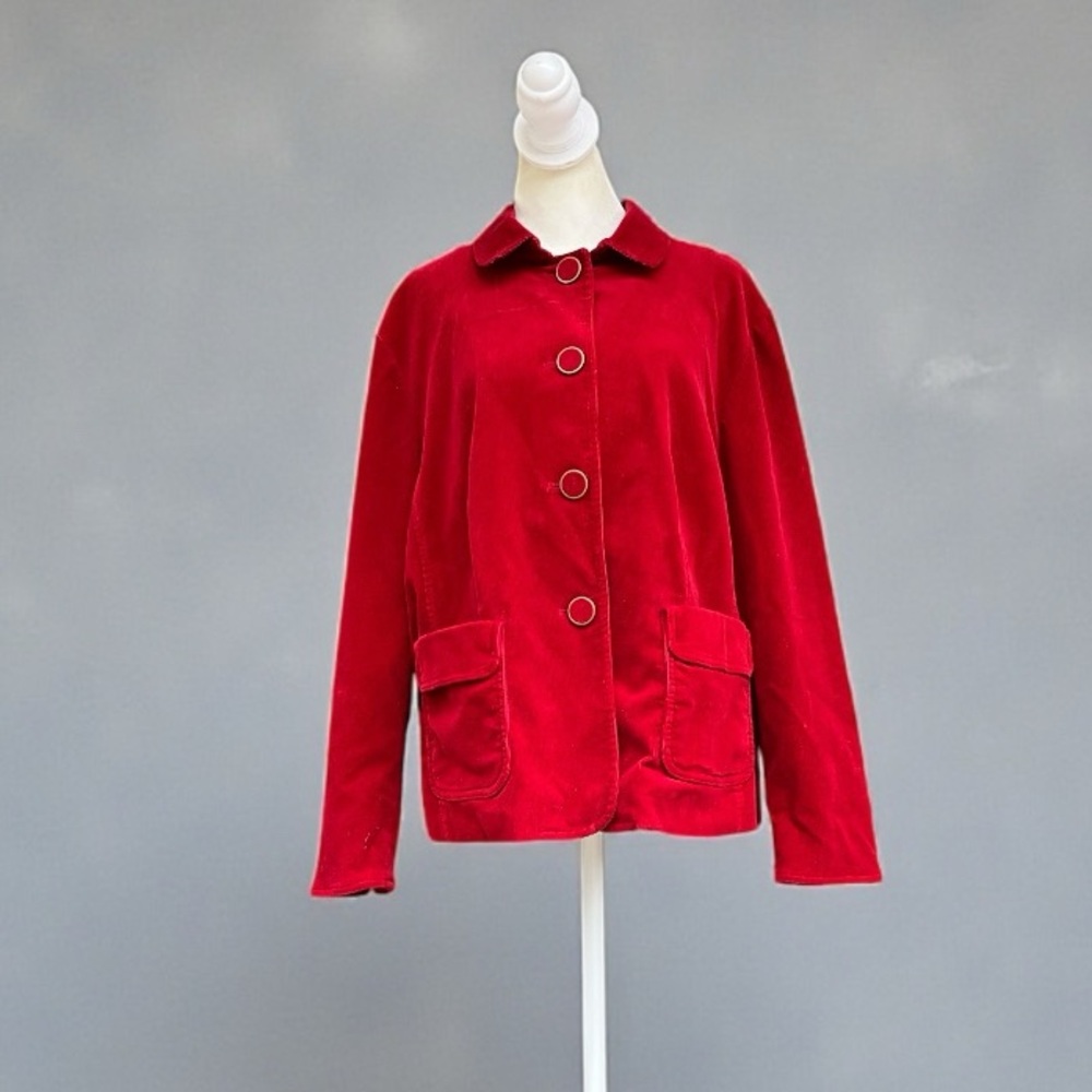 Talbots Corduroy Jacket in Red Women's Sz 20W Large Buttons Vtg/Retro 90s
